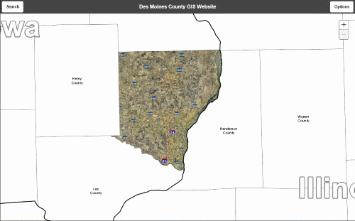 Mobile Des Moines County GIS Application